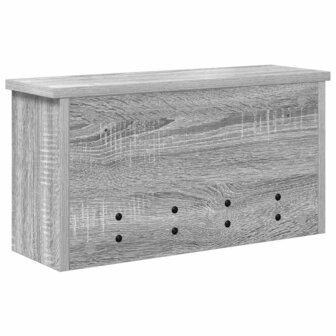 Wandgemonteerde kapstok met plank Grijs Sonoma 50 x 16 x 26 cm 7