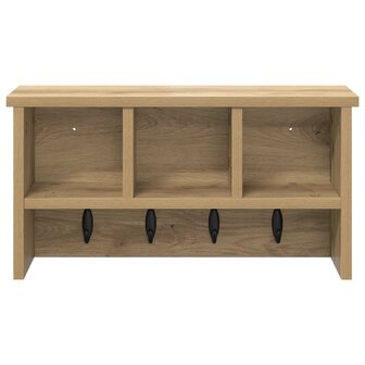 Wandgemonteerde kapstok met plank Artisan Eiken 50 x 16 x 26 cm 5