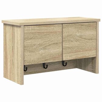 Wandgemonteerde kapstok met plank Sonoma Eiken 50 x 20 x 30 cm 2