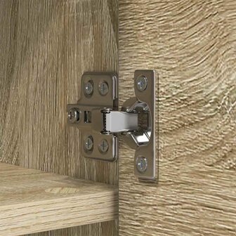 Wandgemonteerde kapstok met plank Sonoma Eiken 50 x 20 x 30 cm 11