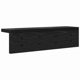 Wandgemonteerde kapstok Zwart Eiken 40 x 10,5 x 10,5 cm 7