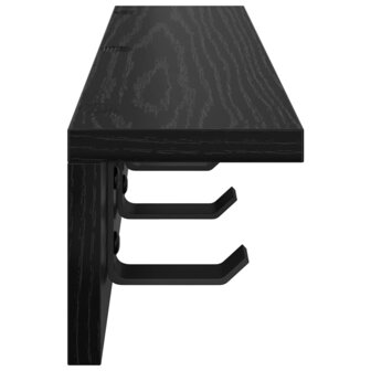 Wandgemonteerde kapstok Zwart Eiken 60 x 10,5 x 10,5 cm 6