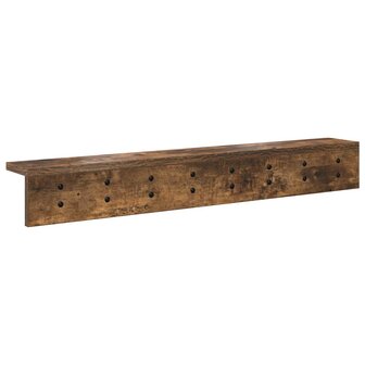 Wandgemonteerde kapstok Gerookt eiken 80 x 10,5 x 10,5 cm 7