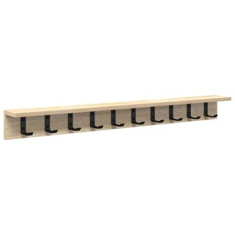 Wandgemonteerde kapstok Sonoma Eiken 100 x 10,5 x 10,5 cm 2