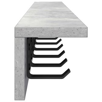 Wandgemonteerde kapstok Beton Grijs 100 x 10,5 x 10,5 cm 6