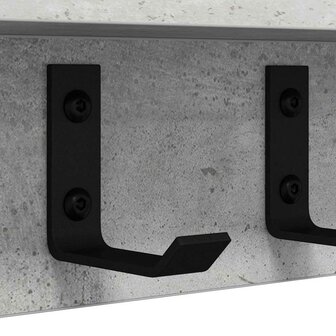 Wandgemonteerde kapstok Beton Grijs 100 x 10,5 x 10,5 cm 9