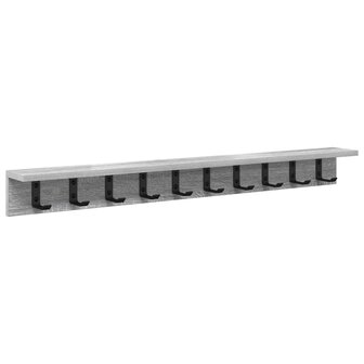 Wandgemonteerde kapstok Grijs Sonoma 100 x 10,5 x 10,5 cm 2