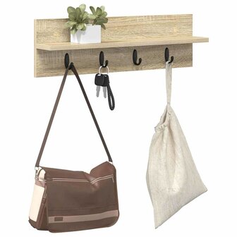 Wandgemonteerde kapstok Sonoma Eiken 60 x 10,5 x 18 cm 3