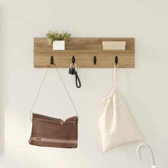 Wandgemonteerde kapstok Artisan Eiken 60 x 10,5 x 18 cm 1