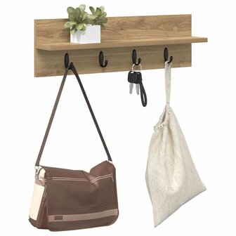 Wandgemonteerde kapstok Artisan Eiken 60 x 10,5 x 18 cm 3
