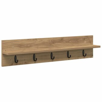 Wandgemonteerde kapstok Artisan Eiken 80 x 10,5 x 18 cm 2