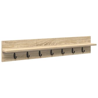 Wandgemonteerde kapstok Sonoma Eiken 100 x 10,5 x 18 cm 2