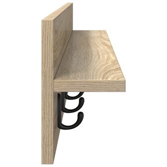Wandgemonteerde kapstok Sonoma Eiken 100 x 10,5 x 18 cm 6