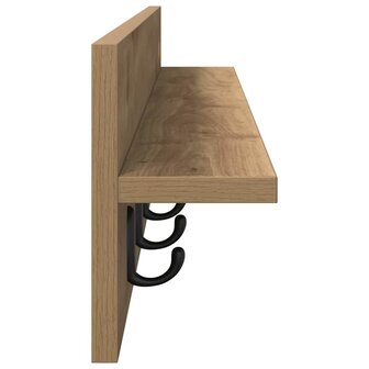 Wandgemonteerde kapstok Artisan Eiken 100 x 10,5 x 18 cm 6