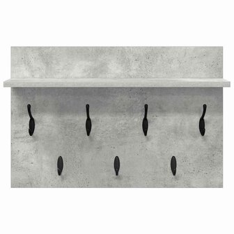 Wandgemonteerde kapstok met plank Beton Grijs 60 x 40 x 12 cm 5
