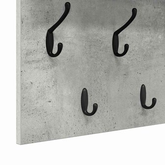 Wandgemonteerde kapstok met plank Beton Grijs 60 x 40 x 12 cm 8
