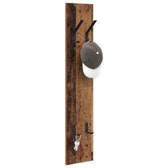Wandgemonteerde kapstok Oudhout 20 x 1,5 x 100 cm Bewerkt hout 3