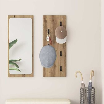 Wandgemonteerde kapstok Artisan Eiken 30 x 1,5 x 80 cm 1