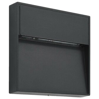 LED-buitenwandlampen 2 st 3 W vierkant zwart 3
