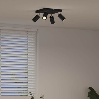 Plafondspot Zwart 26 x 26 x 16 cm Metaal 4