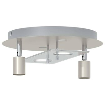 Plafondspot Nikkel 29 x 29 x 11 cm Staal en Glas 5