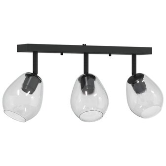 Plafondspot Zwart 54 x 13 x 26 cm Glas en Metaal 2