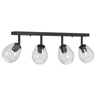 Plafondspot Zwart 73.5 x 13 x 26 cm Glas en Metaal 2