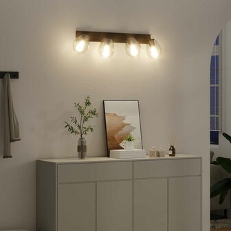 Plafondspot Zwart 73.5 x 13 x 26 cm Glas en Metaal 3