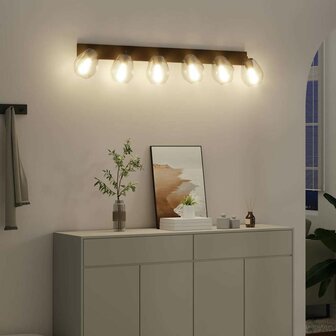 Plafondspot Zwart 110,5 x 13 x 26 cm Glas en Metaal 3