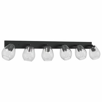 Plafondspot Zwart 110,5 x 13 x 26 cm Glas en Metaal 5