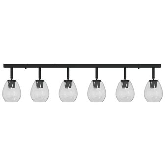 Plafondspot Zwart 110,5 x 13 x 26 cm Glas en Metaal 6