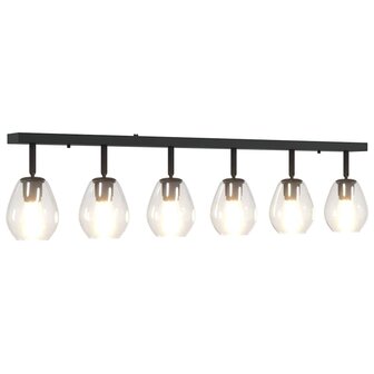 Plafondspot Zwart 110,5 x 13 x 26 cm Glas en Metaal 11