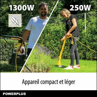 Elektrische grasmaaier Powerplus POWXG62205T 1300 W 220-240 V 32 cm 32 L 2