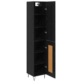 Highboard Zwart Eiken 34,5 x 34 x 90 cm Bewerkt hout 5