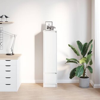 Highboard 29,5x34x119,5 cm spaanplaat wit 3