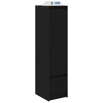 Highboard 29,5x34x119,5 cm spaanplaat zwart eikenkleurig 4