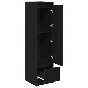 Highboard 29,5x34x119,5 cm spaanplaat zwart eikenkleurig 5