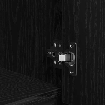 Highboard 29,5x34x119,5 cm spaanplaat zwart eikenkleurig 12