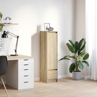 Highboard 29,5x34x119,5 cm spaanplaat sonoma eikenkleurig 1