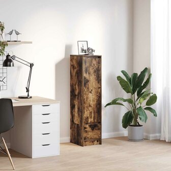 Highboard 29,5x34x119,5 cm spaanplaat gerookt eikenkleurig 1