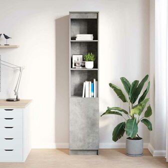 Highboard 37,5x35x180 cm spaanplaat betongrijs 3