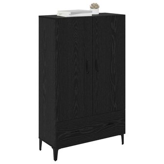 Highboard Zwart Eiken 70 x 31 x 115 cm Gemonteerd hout en ijzer 3