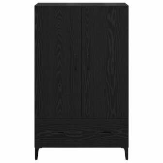 Highboard Zwart Eiken 70 x 31 x 115 cm Gemonteerd hout en ijzer 6