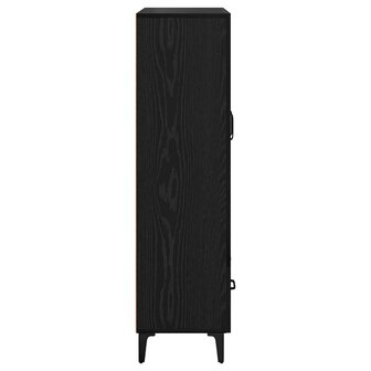 Highboard Zwart Eiken 70 x 31 x 115 cm Gemonteerd hout en ijzer 7