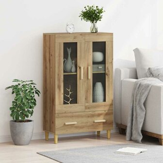 Highboard met lade Artisan Eiken 70 x 31 x 115 cm Bewerkt hout 4