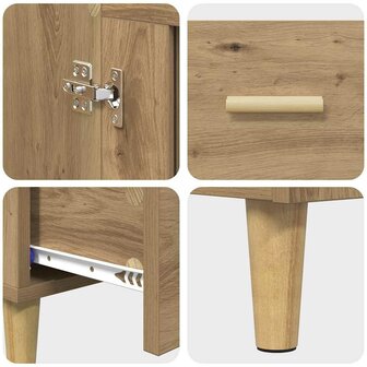Highboard met lade Artisan Eiken 70 x 31 x 115 cm Bewerkt hout 9