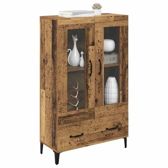 Highboard Oud Hout 70 x 31 x 115 cm Gemonteerd hout en ijzer 3