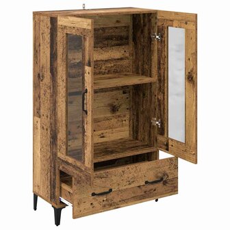 Highboard Oud Hout 70 x 31 x 115 cm Gemonteerd hout en ijzer 5