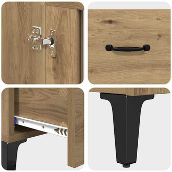 Highboard met lade Artisan Eiken 70 x 31 x 115 cm 9