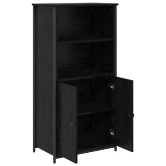 Highboard Zwart Eiken 62 x 36 x 121,5 cm Bewerkt hout 5